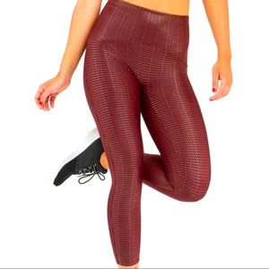 Spanx Active 7/8 Leggings, Metallic Mist (size S)